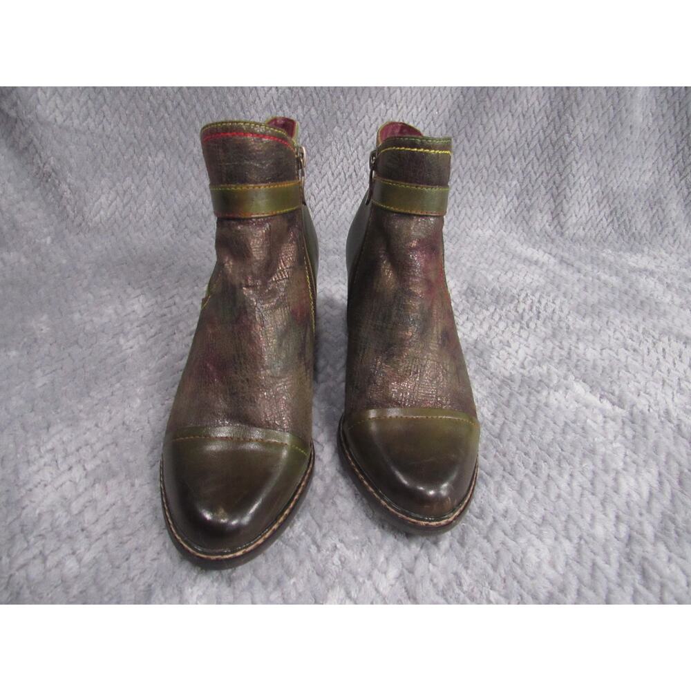 L'Artiste Spring Step Captivate Green Leather Cap Toe EU 39 US 8.5